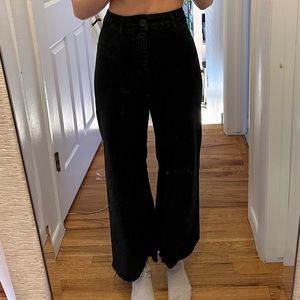 zara marine straight pants in black size 4
